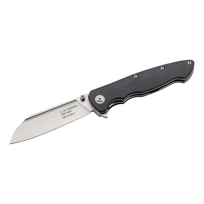 Herbertz Sheepfoot žepni nož 9cm, G10, črn