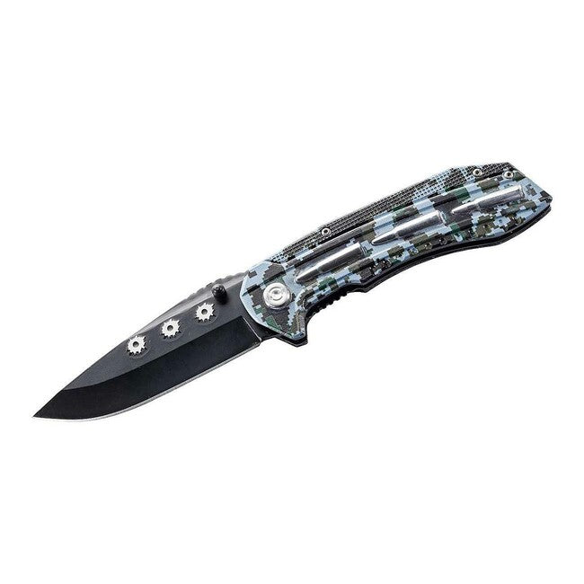 Herbertz Patrone preklopni žepni nož 9cm, aluminijast, vojaško zavedenje, Camo