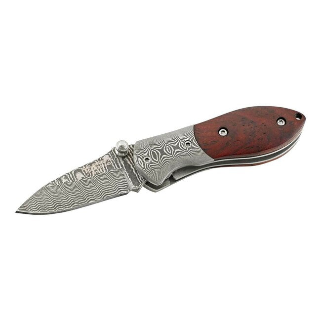 Herbertz žepni nož damask, 4,5 cm, les Cocobolo