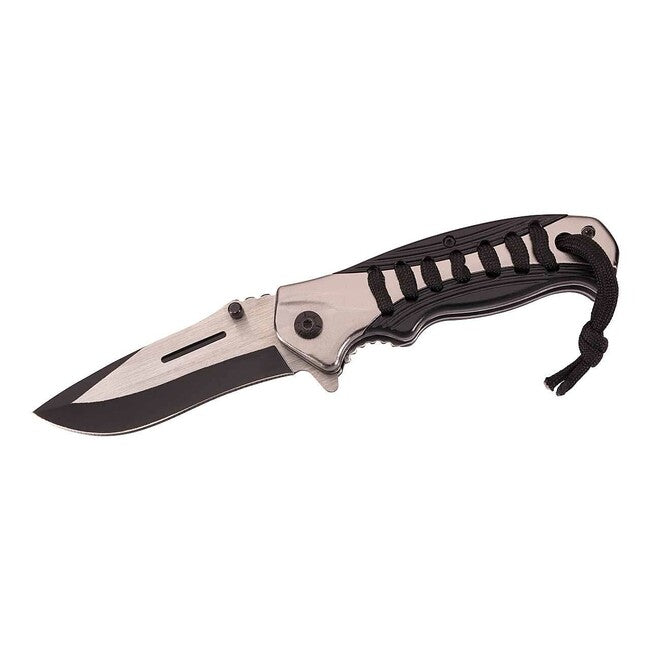 Herbertz žepni nož, črno-siva, aluminij, plastika, paracord, 9 cm
