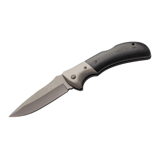 Herbertz žepni nož, 9cm, G10 in titan, črn