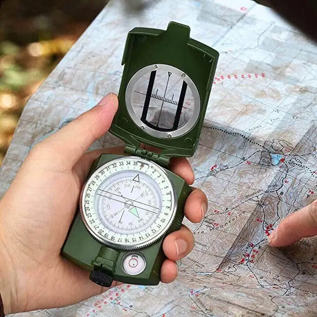 DRAGOWA Tactical Drift kovinska vodoodporna kompas, zelena