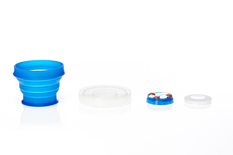 Humangear Go Cup zložljiv potovalni lonček higienski zložljiv, modra, 237 ml