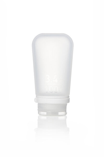 Humangear GoToob+ silikonska potovalna steklenica/posoda 100 ml, prozorna