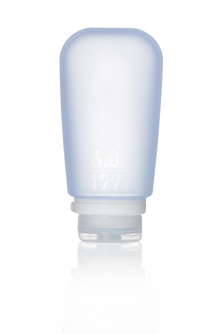 Humangear GoToob+ silikononska potovalna steklenica/posoda 177 ml, modra