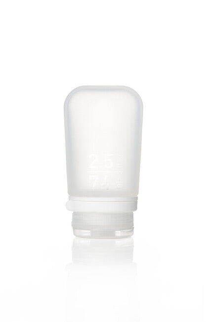 Humangear GoToob+ silikonska potovalna steklenica/posoda, 74 ml, prozorna
