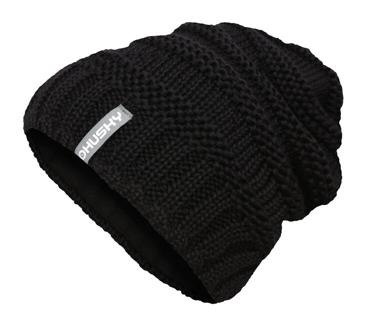 HUSKY Merhat 5 merino črna ženski kučma