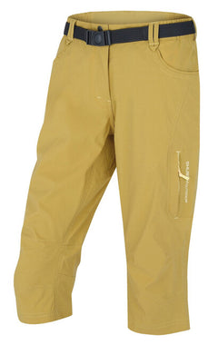 HUSKY Klery 3/4 women's trousers, yellow-green, L