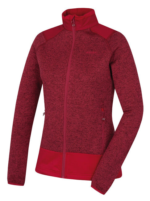 HUSKY Alan women's fleece zip sweater, dark purple