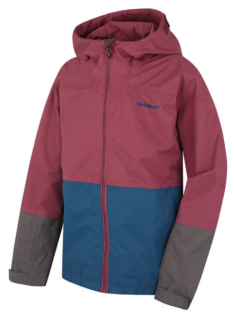 HUSKY Nicker K hardshell jakna otroška, temno vino rdeča/temno modra