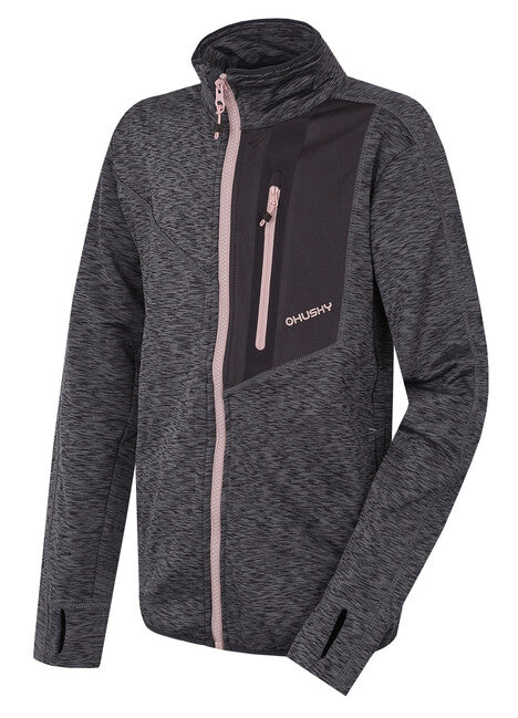 HUSKY Ane K kids' zip-up sweatshirt, dark grey
