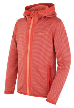 HUSKY Artic Zips K παιδικό φούτερ με κουκούλα, κόκκινο/μαύρο μπλε