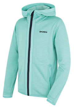 HUSKY Artic Zips K παιδικό φούτερ με κουκούλα, τιρκουάζ/μαύρο μπλε