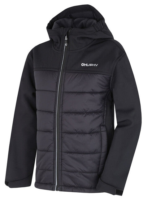 HUSKY Swany K polnjena jakna otroška softshell, črna