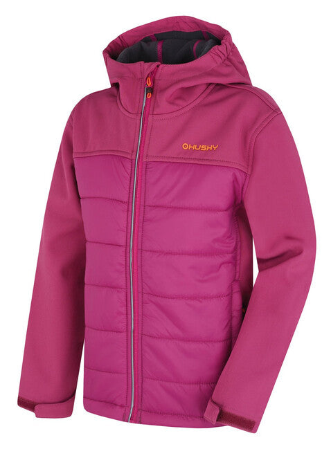 HUSKY Swany K polnjena jakna otroška softshell, temno magenata
