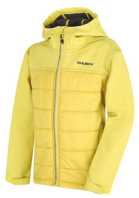 HUSKY Swany K otroška podložena softshell jakna, lime zelena