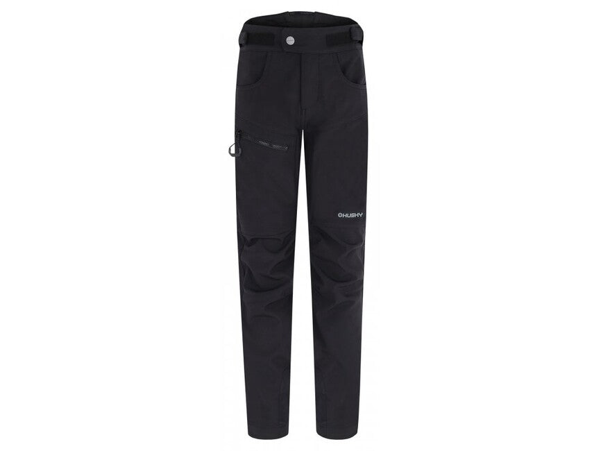HUSKY Keson K črne otroške softshell hlače