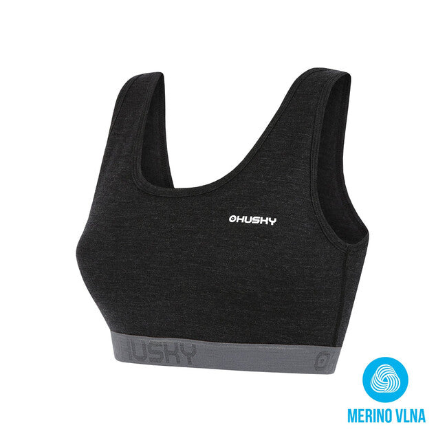HUSKY merino termo spodnja majica, črna