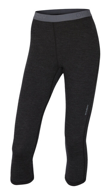 HUSKY Merino termo spodnje hlače 3/4 ženski, črna