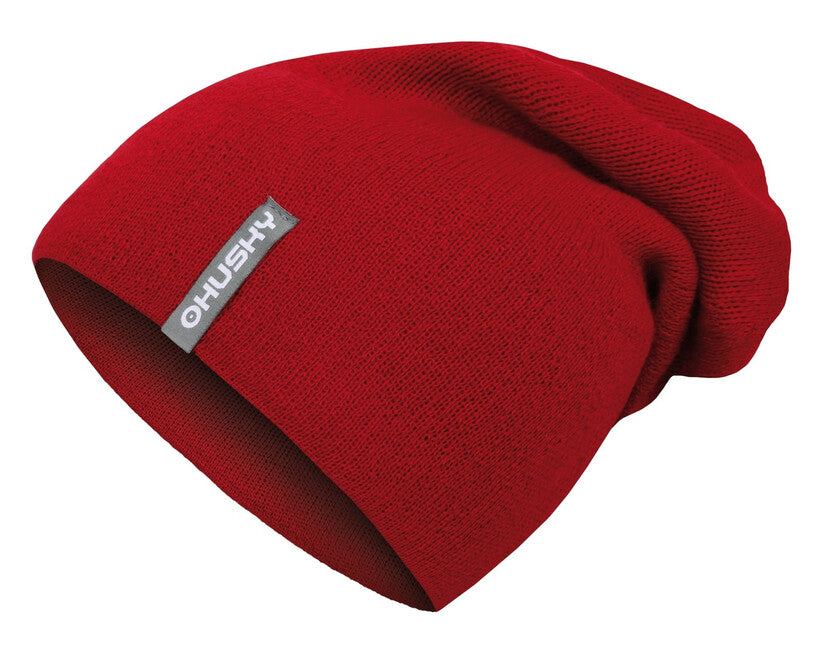 HUSKY Merhat 2 moška merino kapa, rdeča