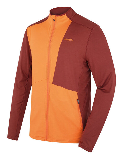 HUSKY Tarp pulover moški na zadrgo, deep brick/orange, M