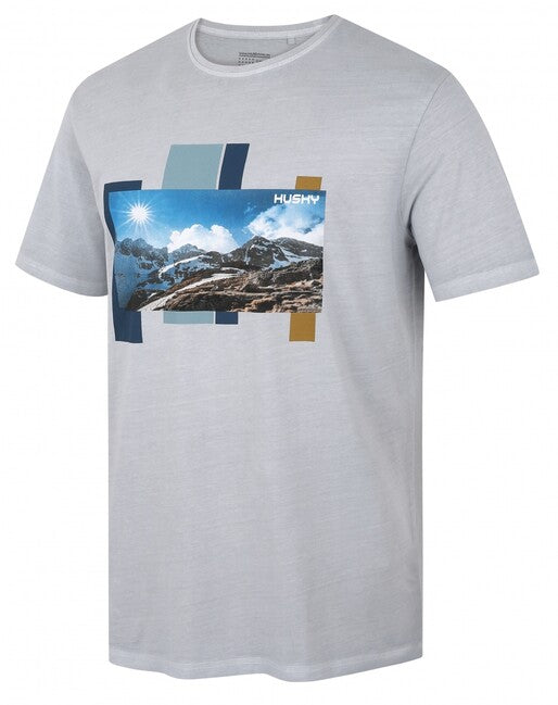 HUSKY Skyline bombažna majica moški, siva