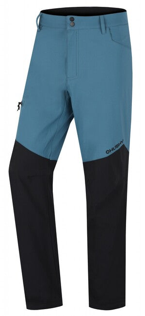 HUSKY Kavia hlače softshell moški, turkizna/črna