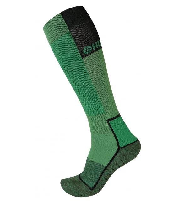 HUSKY Snow-ski Socks, Green/Black