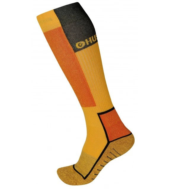 HUSKY Snow-ski Socks, Yellow/Black