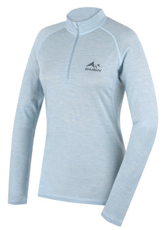 HUSKY Merino majica z dolgimi rokavi Merow termoperilo zadrga, svetlo menta, L