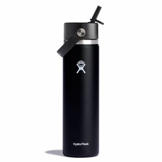 Hydro Flask Wide Flex Straw Cap termoska s pipo 24 OZ 710 ml Široka, črna
