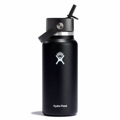 Hydro Flask Wide Flex Straw Cap široka termovka z ustnikom 32 OZ / 946 ml, črna