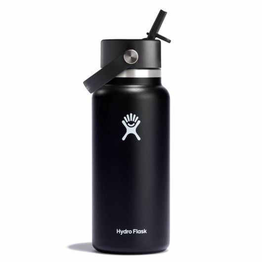 Hydro Flask Wide Flex Straw Cap črna termosteklenica s slamic 32 OZ 946 ml