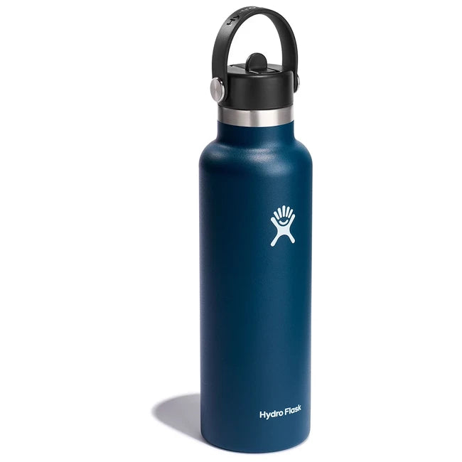 Hydro Flask Standard Flex Straw Cap termosteklenica s sesalnim ustniki 621 ml OZ, indigo