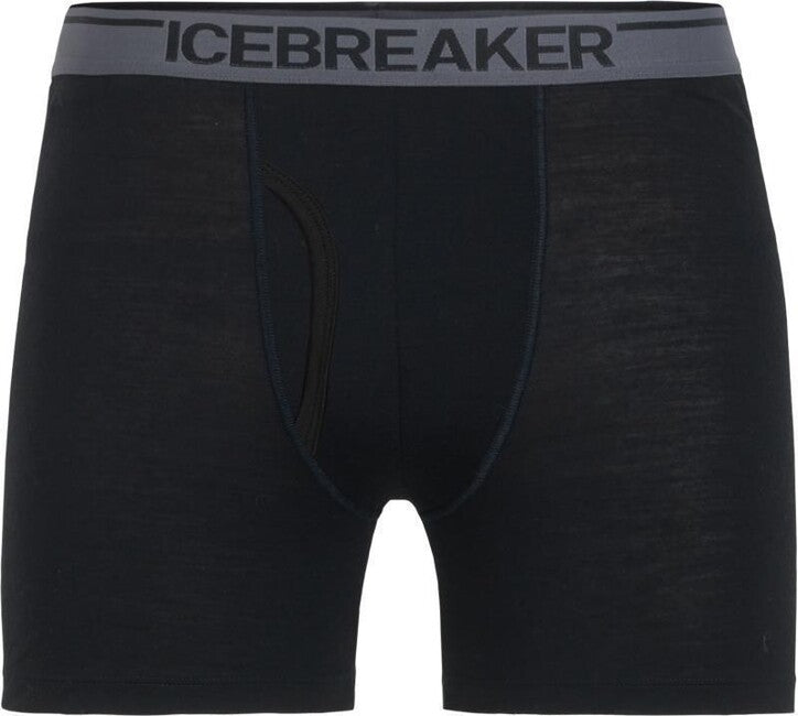Icebreaker Anatomica moške boksarke s tesnilom, črne
