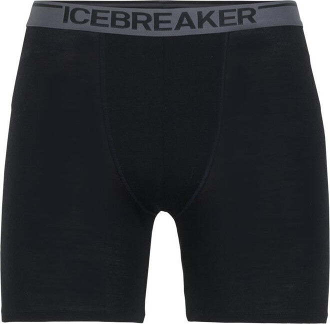 Icebreaker Anatomica moške dolge boksarske hlače, črne