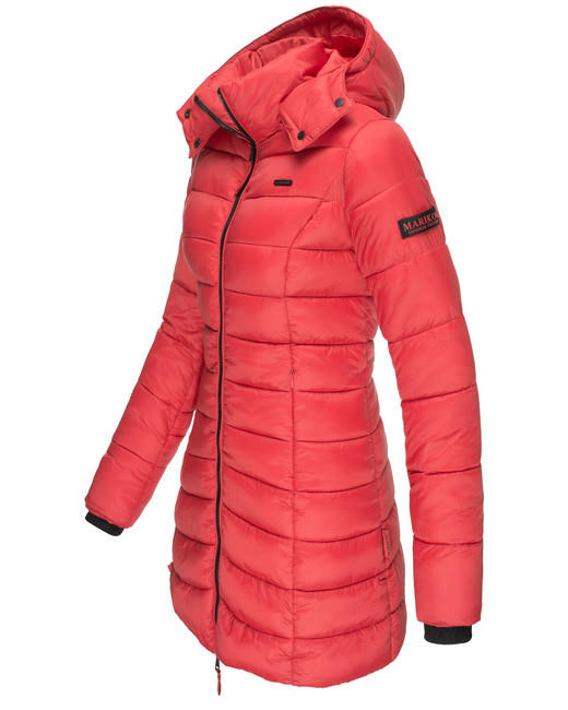 Marikoo ABENDSTERNCHEN women's quilted coat with hood, red