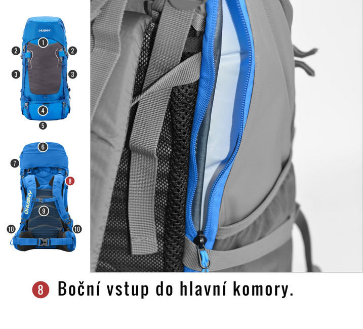 HUSKY Ultralight Rony New Backpack 50l, Black