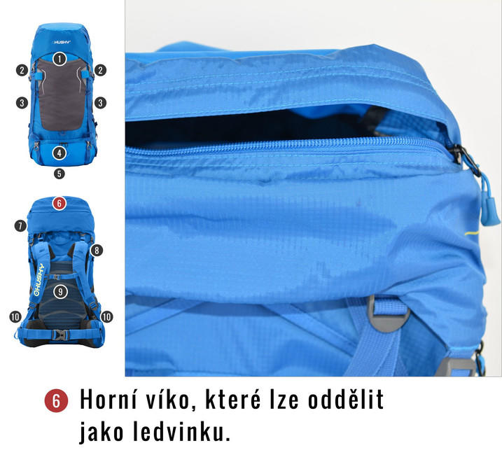 HUSKY Ultralight Rony New Backpack 50l, Black