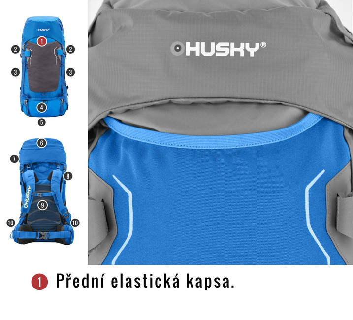 HUSKY Ultralight Rony New 50L Backpack, Blue