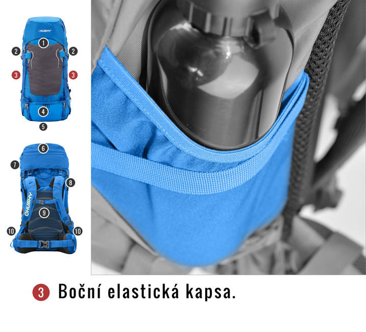HUSKY Ultralight Rony New 50L Backpack, Blue