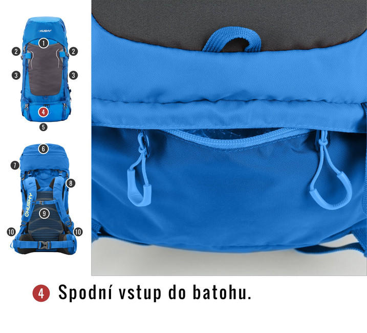 HUSKY Ultralight Rony New 50L Backpack, Blue