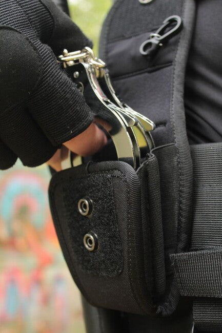 MFH Policajne lisice kromiran s tema ključema