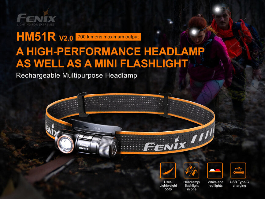 Fenix HM51R Ruby V2.0 čelovka nabíjateľná