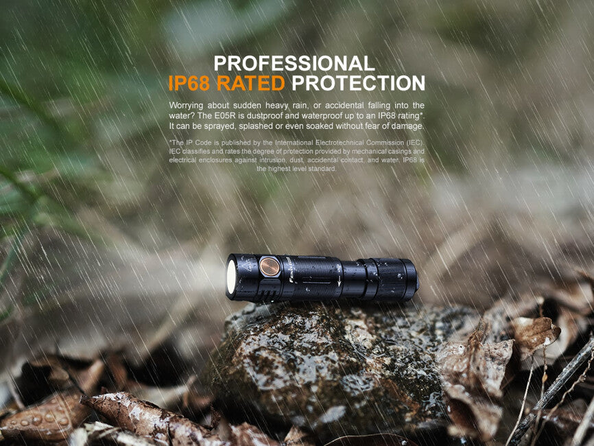 Fenix E05R Rechargeable Mini Flashlight, Green