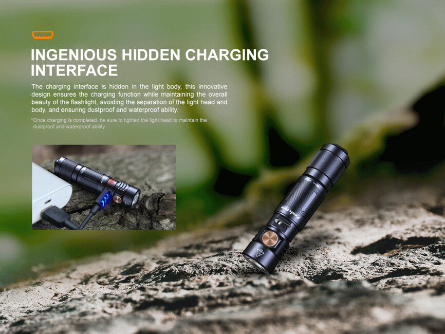 Fenix E05R Rechargeable Mini Flashlight, Black