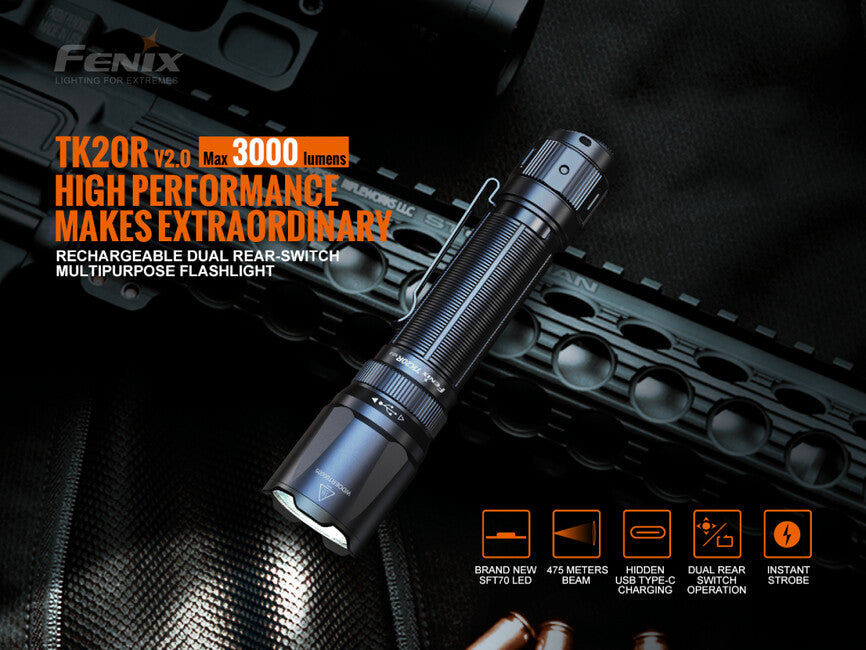 Fenix TK20R V2.0 nabojno svetilko taktična