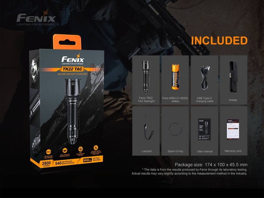 Fenix TK22 TAC svetilka taktična