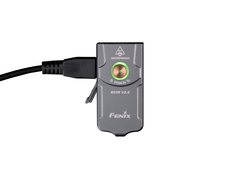 Fenix E03R V2.0 napolnljiva svetilka, siva