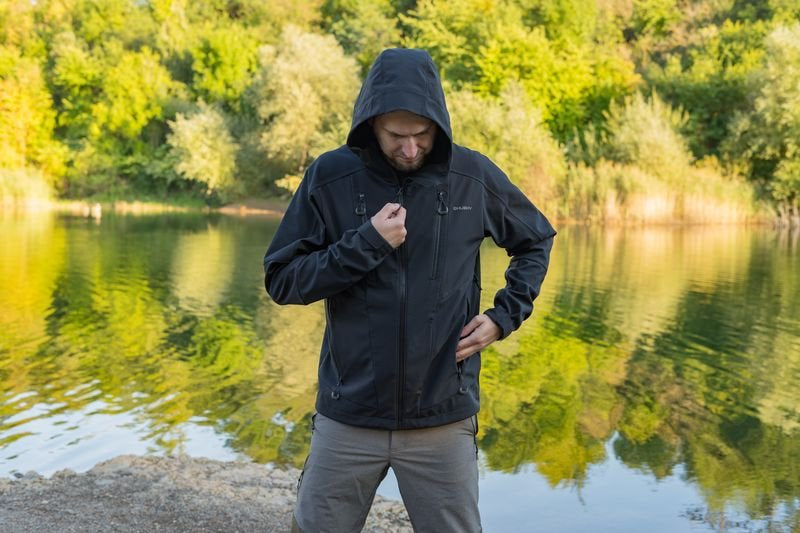 HUSKY Sevan moška softshell jakna, black